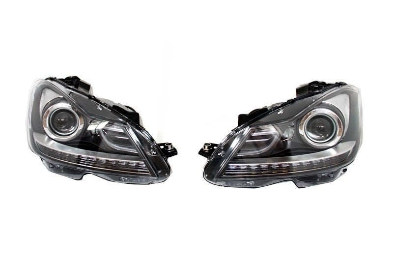 Paraurti anteriore con luci diurne  adatto per Mercedes Classe C W204  2012-2014