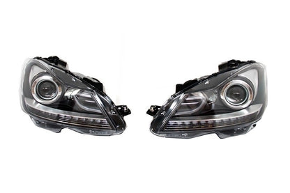 Paraurti anteriore con luci diurne  adatto per Mercedes Classe C W204  2012-2014