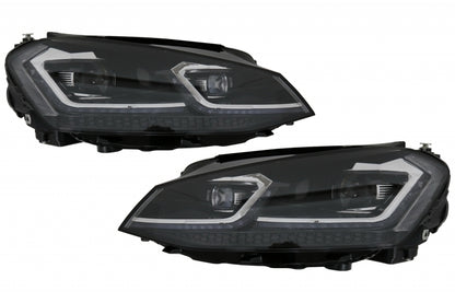 Front bumper with LED headlights suitable for VW Golf VII 7 5G (2013-2017)