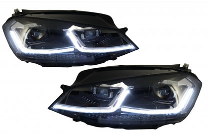 Front bumper with LED headlights suitable for VW Golf VII 7 5G (2013-2017)