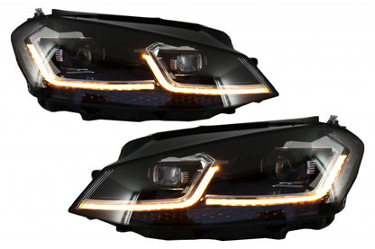 Front bumper with LED headlights suitable for VW Golf VII 7 5G (2013-2017)