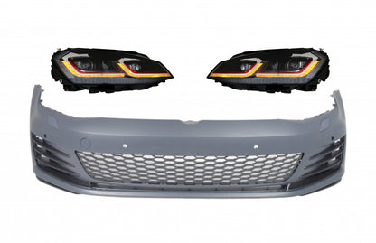 Paraurti anteriore con fari a LED  rosse adatte per VW Golf VII 7 5G (2013-2017)