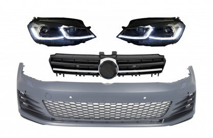Paraurti anteriore con fari a LED adatti per VW Golf VII 7 5G (2013-2017)