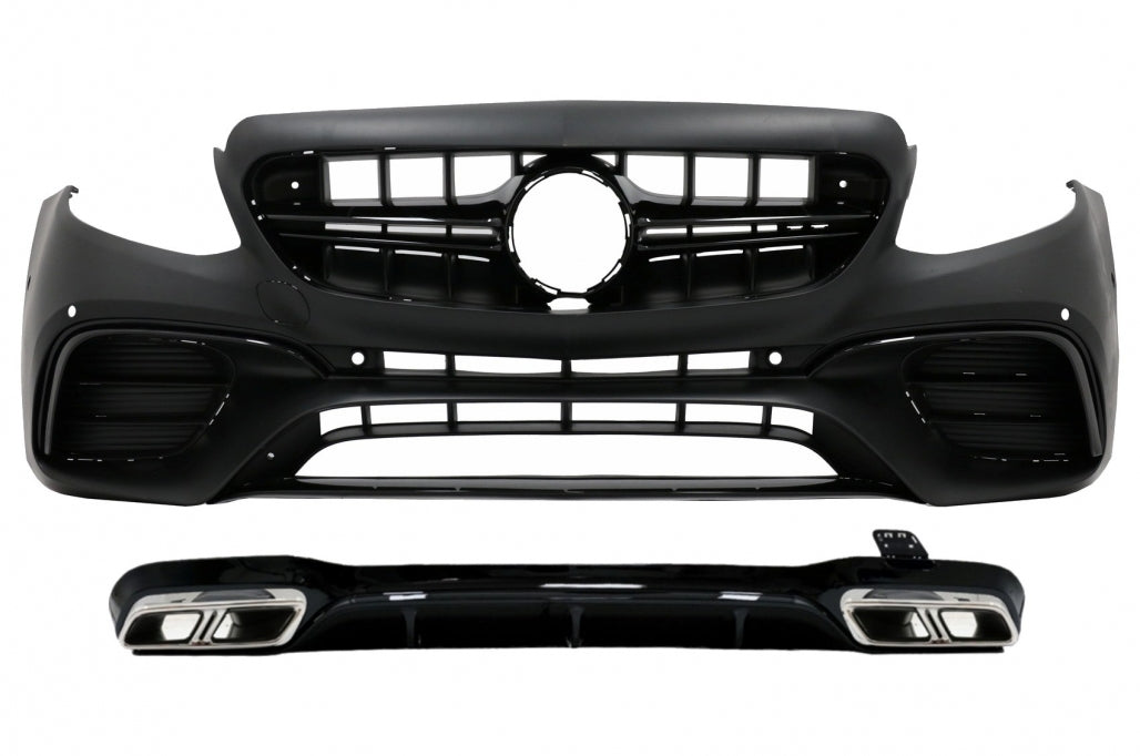 Front bumper with diffuser and exhaust pipe suitable for E W213 (from 20