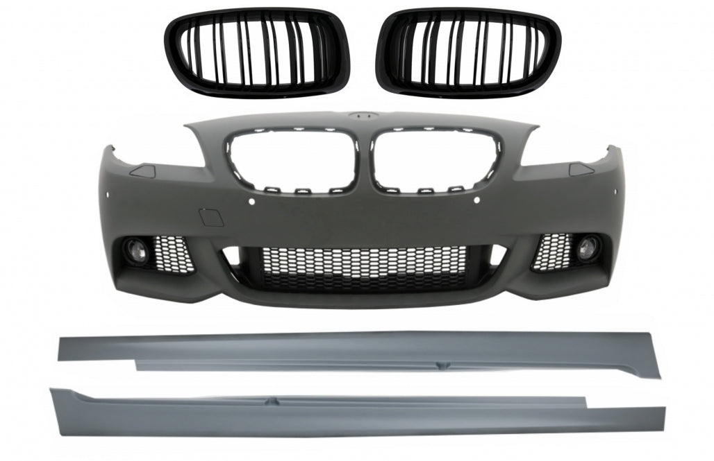 Paraurti anteriore con minigonne, griglie adatto per BMW Serie 5 F10 F11 Non LCI