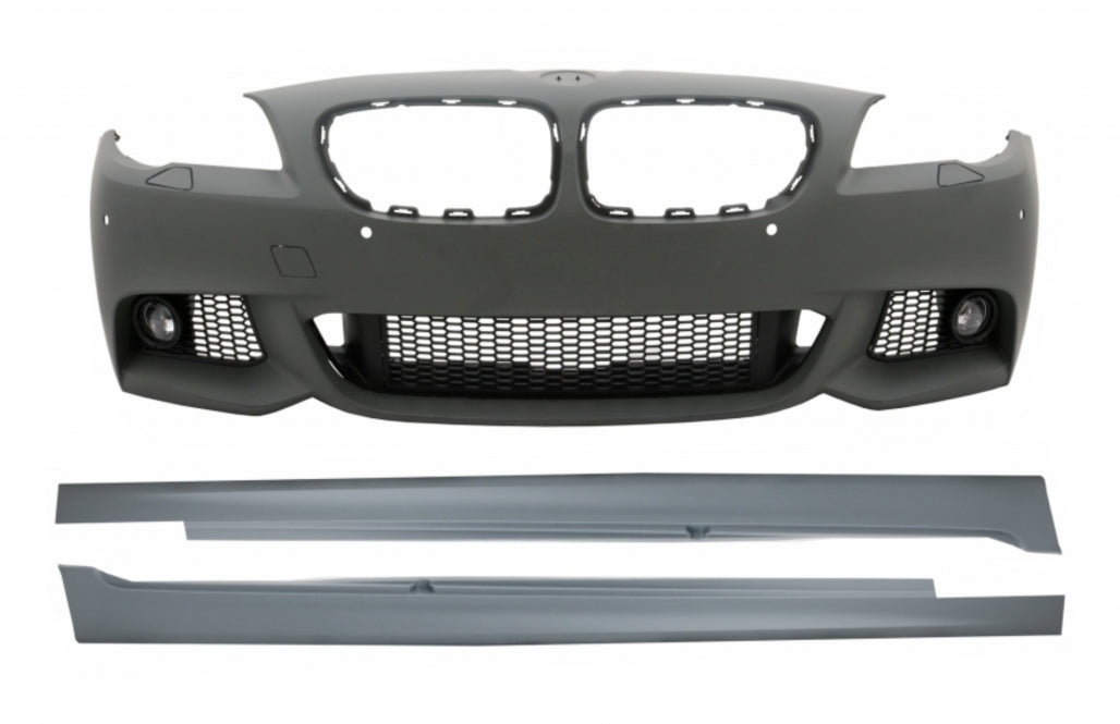 Paraurti anteriore con minigonne laterali adatto per BMW Serie 5 F10 F11 Non LCI