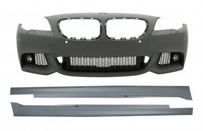 Paraurti anteriore con minigonne laterali adatto per BMW Serie 5 F10 F11 Non LCI