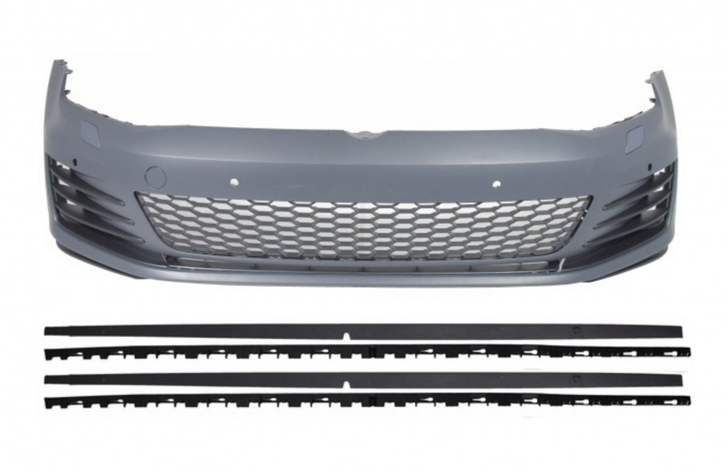 Paraurti anteriore con minigonne adatto per VW Golf VII 7 Hatchback 2013-2017