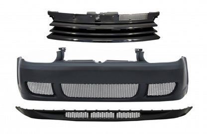 Front Bumper with Spoiler Lip and Central Grille suitable for VW Golf IV 4 