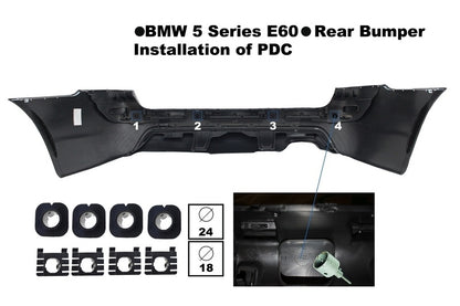 Front bumper and rear bumper suitable for BMW 5 Series E60 (2003-2010) 