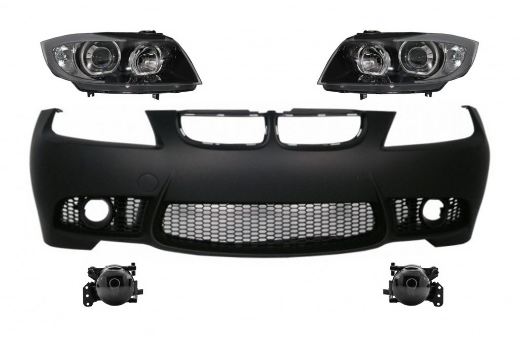 Paraurti anteriore senza PDC con fari adatto per BMW serie 3 E90 E91 2005-2008
