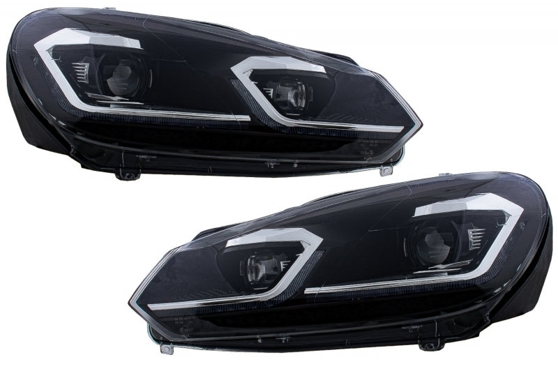 Griglia anteriore adatta per VW Golf VI (2008-2013)con fari a LED Luci di svolta