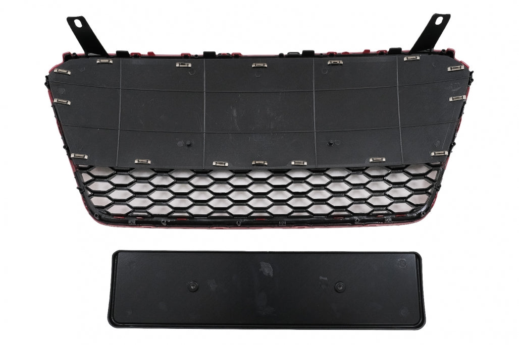 Griglia anteriore adatta per Audi R8 42 1st Generation Facelift (2013-2015) RS Design Nero Lucido Rosso