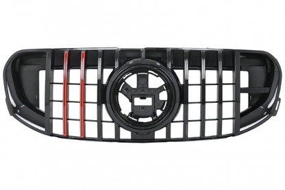 🔥 Griglia Anteriore con Inserto Rosso adatta per Mercedes GLS SUV X167 19-23 🔥