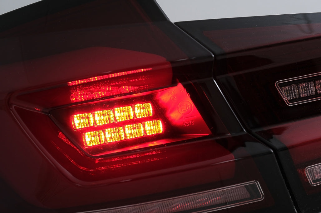 Full LED bar rear lights suitable for BMW 5 Series F10 (2011-2017) Smoke red dynamic sequential turn signal