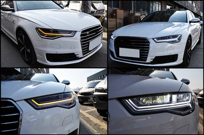 Full LED headlights suitable for Audi A6 4G C7 (2011-2018) Facelift Matrix Design 