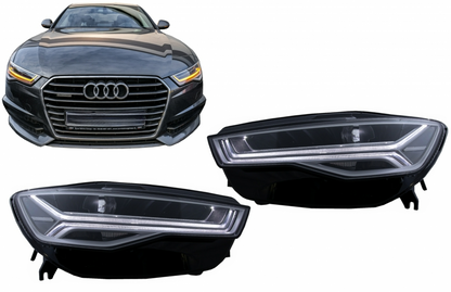 Full LED headlights suitable for Audi A6 4G C7 (2011-2018) Facelift Matrix Design 