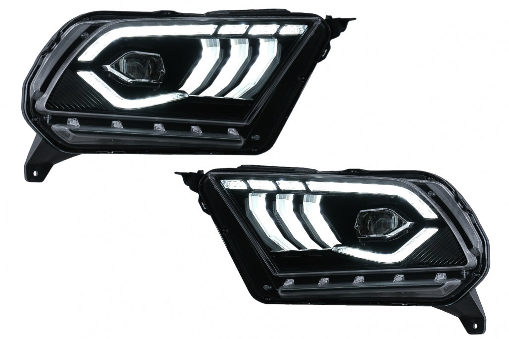 Fari Full LED adatti per Ford Mustang V (2010-2014) con luce di svolta