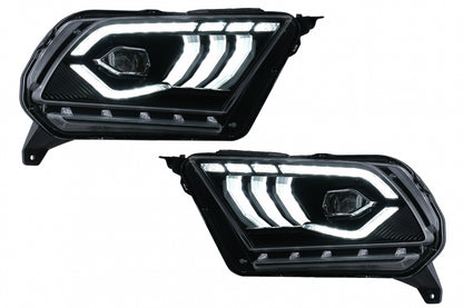 Fari Full LED adatti per Ford Mustang V (2010-2014) con luce di svolta
