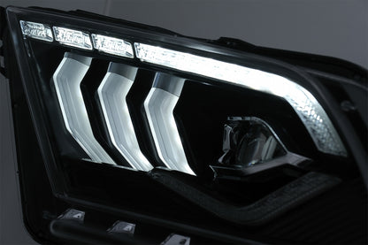 Fari Full LED adatti per Ford Mustang V (2010-2014) con luce di svolta