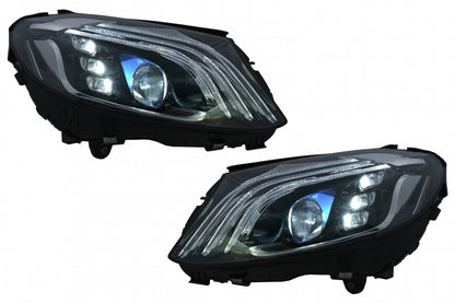 Full LED Headlights suitable for Mercedes C-Class W205 S205 (2014-2020) LHD W222