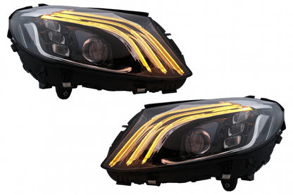 Full LED Headlights suitable for Mercedes C-Class W205 S205 (2014-2020) LHD W222