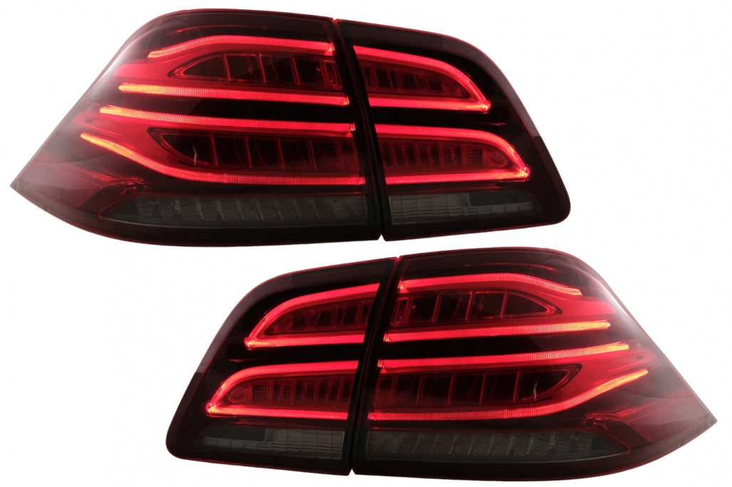 Fanali posteriori full LED LightBar adatti per Mercedes Classe M W166 (2012-2015) Rosso Bianco LHD