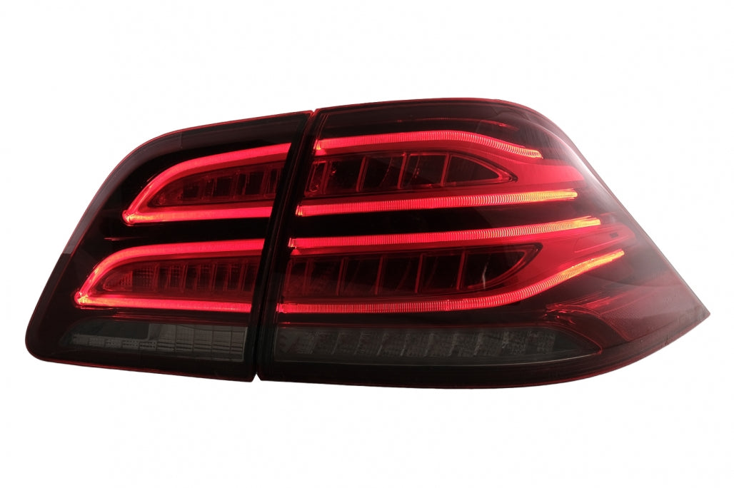 Fanali posteriori full LED LightBar adatti per Mercedes Classe M W166 (2012-2015) Rosso Bianco LHD