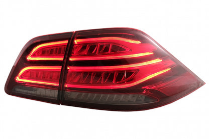 Fanali posteriori full LED LightBar adatti per Mercedes Classe M W166 (2012-2015) Rosso Bianco LHD