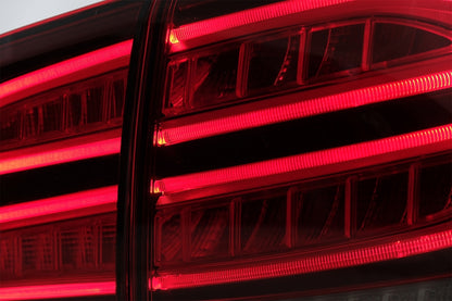 Fanali posteriori full LED LightBar adatti per Mercedes Classe M W166 (2012-2015) Rosso Bianco LHD