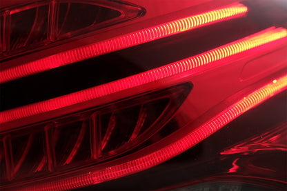 Fanali posteriori full LED LightBar adatti per Mercedes Classe M W166 (2012-2015) Rosso Bianco LHD