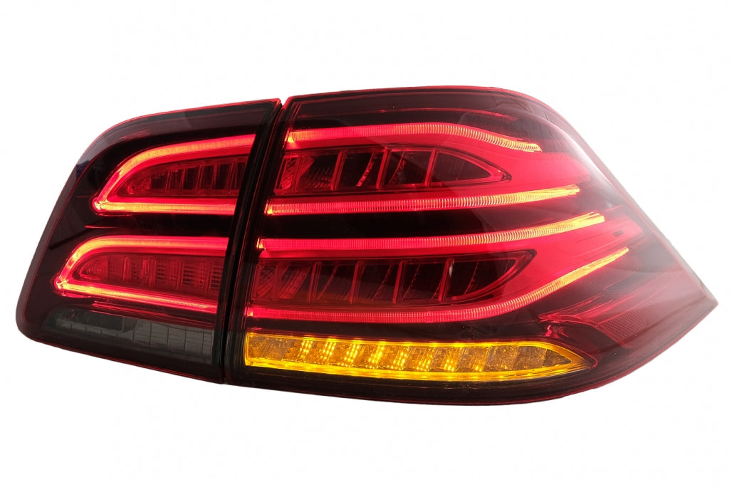 Fanali posteriori full LED LightBar adatti per Mercedes Classe M W166 (2012-2015) Rosso Bianco LHD