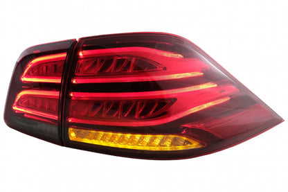 Fanali posteriori full LED LightBar adatti per Mercedes Classe M W166 (2012-2015) Rosso Bianco LHD