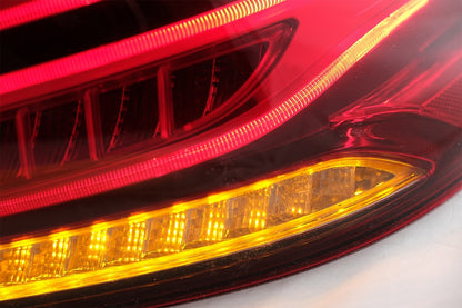 Fanali posteriori full LED LightBar adatti per Mercedes Classe M W166 (2012-2015) Rosso Bianco LHD