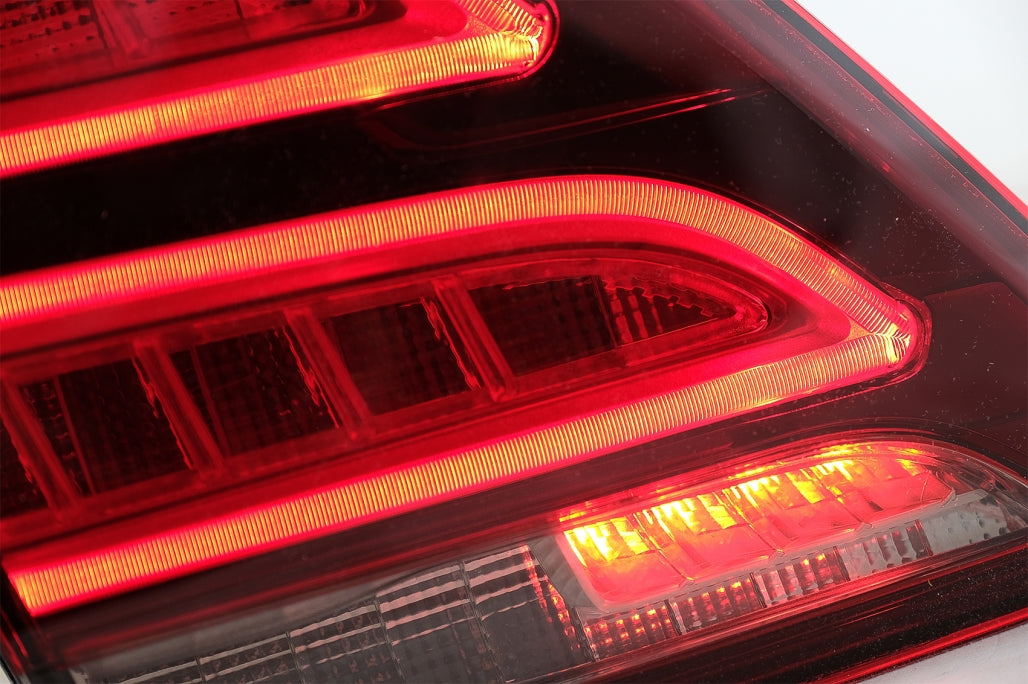 Fanali posteriori full LED LightBar adatti per Mercedes Classe M W166 (2012-2015) Rosso Bianco LHD