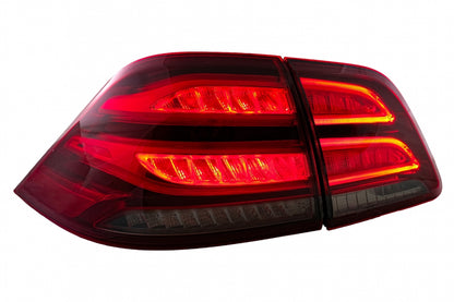 Fanali posteriori full LED LightBar adatti per Mercedes Classe M W166 (2012-2015) Rosso Bianco LHD