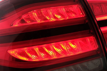 Fanali posteriori full LED LightBar adatti per Mercedes Classe M W166 (2012-2015) Rosso Bianco LHD