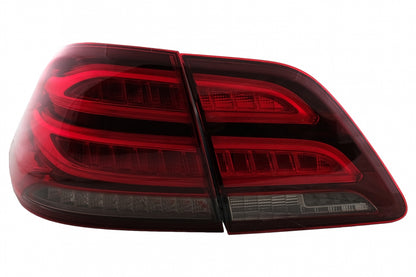 Fanali posteriori full LED LightBar adatti per Mercedes Classe M W166 (2012-2015) Rosso Bianco LHD