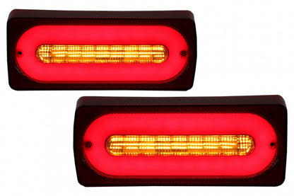 Luci posteriori full LED Barra luminosa adatta per Mercedes classe G W463 (1989-2015) RED Luci di svolta sequenziali dinamiche