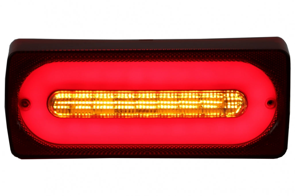 Luci posteriori full LED Barra luminosa adatta per Mercedes classe G W463 (1989-2015) RED Luci di svolta sequenziali dinamiche