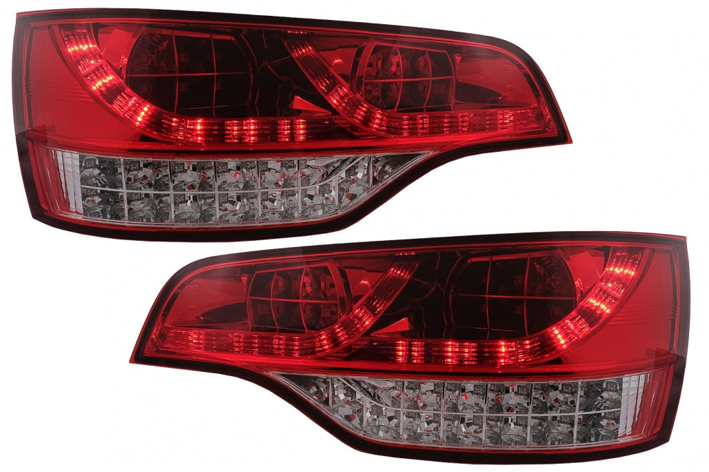 Fanali posteriori full LED adatti per Audi Q7 4L (2006-2009) Red Clear