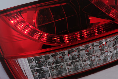 Fanali posteriori Full LED adatti per Audi Q7 4L (2006-2009) Rosso Trasparente