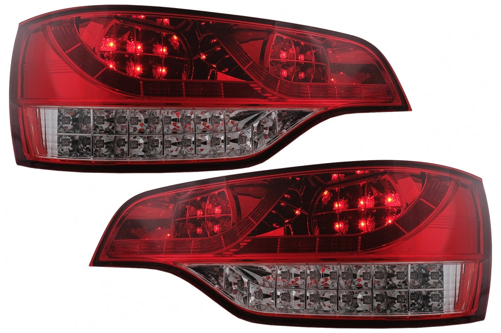 Fanali posteriori full LED adatti per Audi Q7 4L (2006-2009) Red Clear