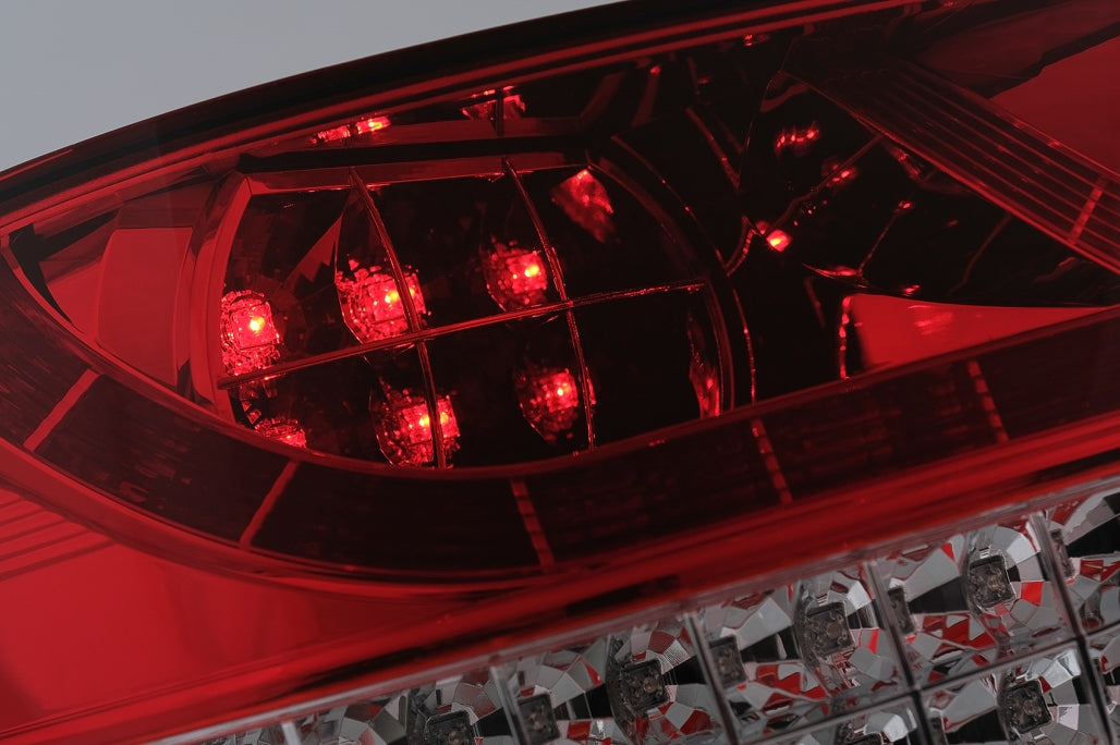 Fanali posteriori Full LED adatti per Audi Q7 4L (2006-2009) Rosso Trasparente