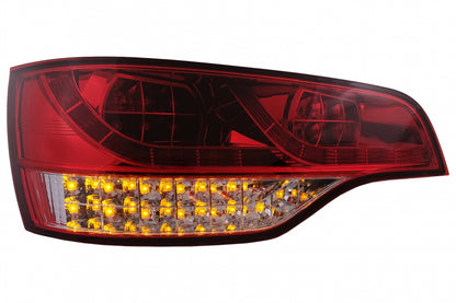 Fanali posteriori full LED adatti per Audi Q7 4L (2006-2009) Red Clear