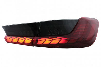 Fanali posteriori Full LED adatti per BMW Serie 3 G20 G28 M3 G80 Berlina (2018-2022) Fumo rosso con luce di svolta sequenziale dinamica
