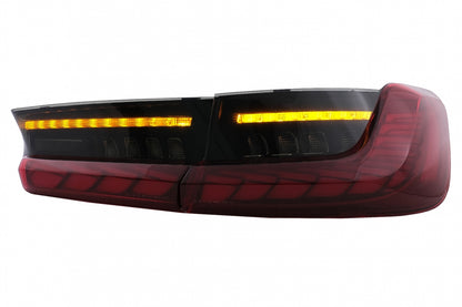 Fanali posteriori Full LED adatti per BMW Serie 3 G20 G28 M3 G80 Berlina (2018-2022) Fumo rosso con luce di svolta sequenziale dinamica