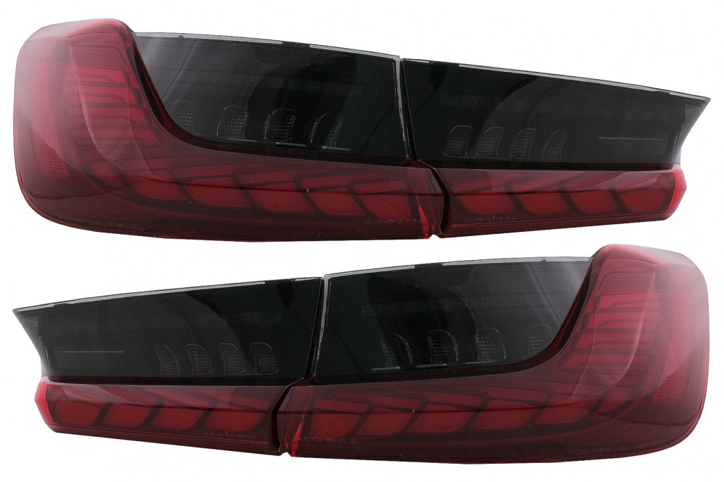 Fanali posteriori Full LED adatti per BMW Serie 3 G20 G28 M3 G80 Berlina (2018-2022) Fumo rosso con luce di svolta sequenziale dinamica