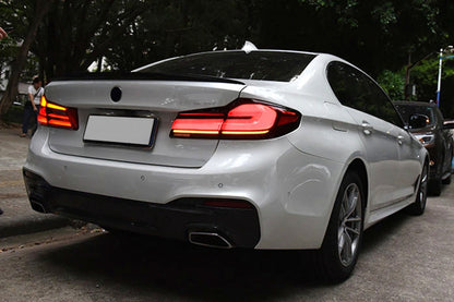 Full LED rear lights suitable for BMW 5 Series G30 Sedan (2017-2019) LCI design with dynamic sequential cornering lights