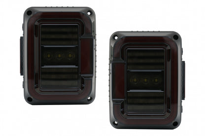 Fanali posteriori Full LED adatti per Jeep Wrangler JK (2007-2017) Fumè